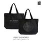 Black IFTW Oversized Tote Bag