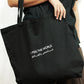 Black IFTW Oversized Tote Bag